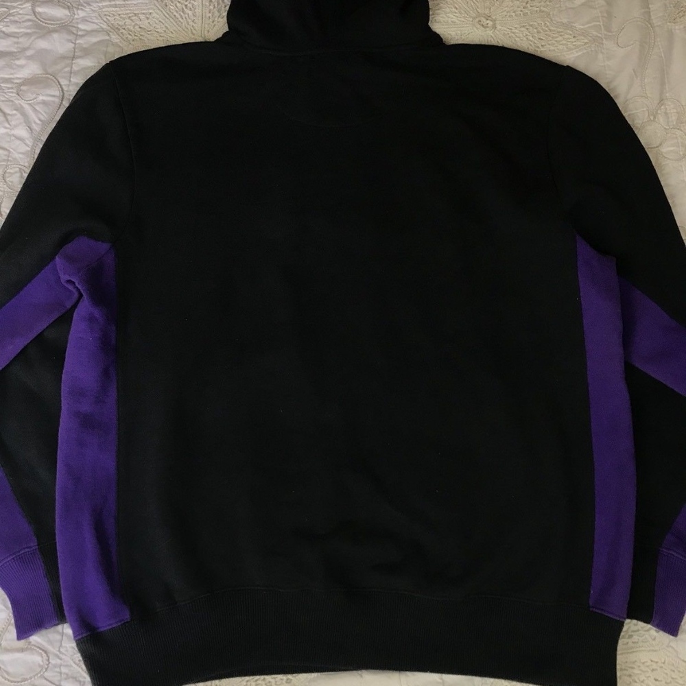 LA Lakers Hoodie Purple Black Gold Medium NBA - Picture 2 of 8
